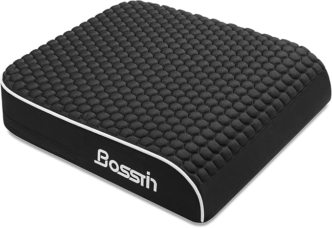 Extra Large Office Chair Cushion (19"x17"x3"), Seat Cushion with Honeycomb Message Dots & High-Resilient Foam for Back & Tailbone Pain Relief, Butt Pillow for Long Sitting, Car Seat, Wheelchair, Floor
