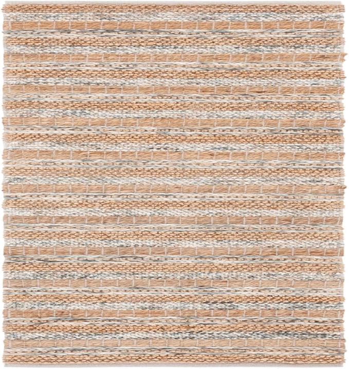 SAFAVIEH Natura Collection Runner Rug - 8' Runner, Natural & Brown, Transitional Design, Ideal for High Traffic Areas in Hallway, Bathroom & Kitchen (NAT501T-28)