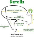 Railscapes Floating Railing Plant Clip for 1/2" - 3/4” Narrow Spindles