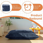 MAXYOYO 3 in 1 Kids Bean Bag Chair Bed, Child Floor Sofa for Gaming, Reading, Faux Fur Floor Mattress with High-Density Foam Filling for Living Room Bedroom