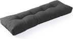 SUNROX LokGrip Non Slip Tufted Memory Foam Bench Cushion, FadeShield Water Resistant Durable Thicken Outdoor/Indoor Bench Seat Pads 54x16x4 inch, Midnight