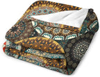 Bohemian Throw Blanket Colorful Vintage Floral Mandala Flower Aztec Boho Blanket for Sofa Bed Couch Chair Or Dorm 40"x50"