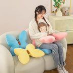 PEACH CAT Butterfly Pillow Decorative Butterfly Shaped Throw Pillows 15.7" x 15.7" Cute Plush Cushion Decor for Bedroom Living Room Sofa Couch Yellow