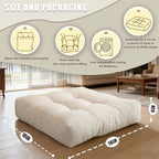 Large Floor Pillows for Adults Set of 2, Thick Meditation Pillows for Floor Seating, Square Seat Cushions for Picnic Party Home Decor, Brown 18x18 in