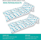 Biloban Floor Lounger Cover Only, Non-Slip & Super Soft Floor Pillow Case, 88''×26''Fits Five Standard Size Pillows, Whale Queen (Pillow Not Included)