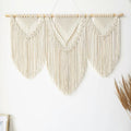 large macrame wall hanging - Boho Tapestry Macrame Wall Decor Art- Chic Bohemian Handmade Woven Tapestry Home Decoration for Bedroom Living Room Apartment Wedding Party - 43"x32" (Beige-Triangle)