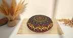 ICC 32 Inch Floor Pillows & Cushions Covers Decorative Hippie Mandala Pouf Pillow Covers Bohemian Seating Meditation Cushion Cover Large Boho Ottoman Case Pillowcase for Couch Blue Multi