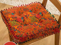 Meditation Floor Pillow, Large Pillows Seating, Bohemian Cushion for Fireplace Yoga Living Room Sitting(Size:42x42x6cm,Color:Moroccan Square mat - Orange)
