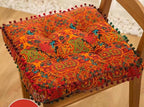 Meditation Floor Pillow, Large Pillows Seating, Bohemian Cushion for Fireplace Yoga Living Room Sitting(Size:42x42x6cm,Color:Moroccan Square mat - Orange)