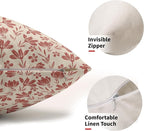 Pink Floral Pillow Covers 12x20 Set of 2 Vintage Rustic Old Style Cute Small Flower Pink Cream Print Decorative Outdoor Pillowcases Farmhouse Throw Cushion Case Decor for Couch Sofa Bed