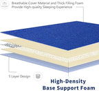 MAXYOYO Japanese Floor Mattress Futon Mattress, Thicken Sleeping Pad Foldable Roll Up Floor Futon for Adults Tatami Mat Dormitory Bed Lounger, Royal Blue, Full Size