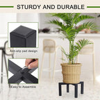 Plant Stand Indoor Outdoor, Heavy Duty Metal Plant Pot Holder, Mid Century Modern Planter Stands, Floor Flower Pot Holder, Fit 5-15 Inches Pots (Black, Fit 5-15 inch pots)