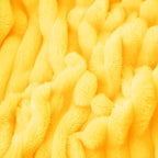 Bright Yellow Fleece Throw Blanket 108”×90” for Couch Sofa Bed,Super Soft Cozy Plush Microfiber Flannel Blanket with Stripes Design Lightweight for Adults,Woman,Girls