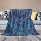 Hippie Bohemian Mandala Throw Blanket Indian Gypsy Abstract Flower Floral Texture Print Blanket for Sofa Bed Couch Chair Or Dorm 70"x80"