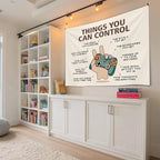 Forola Positive Wall Tapestry-Things You Can Control Mental Health Reminder Banner,Soft Flannel Tapestry Wall Hanging Decor for Bedroom,Teen Room Decor 51x59 Inch(Colorful-Control04)