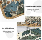KSLIDS Vintage Flowers Soft Velvet Throw Pillow Covers Set of 2 Floral Plant Leaves Decorative Pillow Covers 16x16 Inch Yellow White Flowers Pillow Case for Sofa Couch Bedroom Farmhouse Home Decor