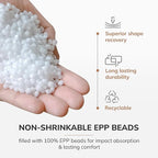 Anji Mountain Pouf Ottoman Foot Rest, Handmade Ottoman Pouf, Comfortable Foot Stool, Decorative Floor Seating for Living Room Decor, Bedroom & Home Décor Accent - Tofino Orange