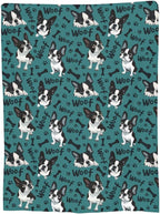 Dog Throw Blanket Soft Flannel Blanket 60"x50" in Bed Blanket Home Decor for Room Sofa Couch All Season