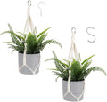 2 Pack Macrame Plant Hanger Boho Hanging Planters for Indoor Plants Decorative Braided Cotton Rope Plant Hanger Hanging Plant Holder with Metal Hook for Indoor Outdoor Home Decor, Ivory, 20 In