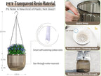 Melphoe 1 Pack Self Watering Hanging Planters Indoor Flower Pots, 8.3 Inch Outdoor Hanging Plant Pot Basket, Plant Hanger with 3Hooks Drainage Holes for Garden Home