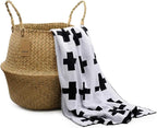 Large Woven Seagrass Belly Basket for Plant, Grocery, Picnic, 12" Diameter x 14" Height