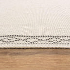 Easy Jute Rugs 2x3 Frame Bone Color Living Room Indoor Outdoor Door Mat for Patio and Kitchen Rug High Traffic Washable Easy to Clean Solid Boho Woven Design Carpet (2 x 3)