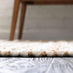Unique Loom Chindi Jute Collection Area Rug (4' 1" x 6' 1" Rectangle, White/ Natural)
