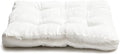 LANITI 24” Inch Extra Large Floor Cushions Tufted Floor Pillow for Adults Square Meditation Ultimate Comfort Oversized Pillows for Floor Cushion (White)