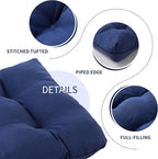 Outdoor Bench Cushion, 48x18x5 Inch, Waterproof Bench Cushion for Outdoor/Indoor Furniture, Tufted Patio Bench Seat Cushion, Fade Resistant Outdoor Cushions for Porch Swing Couch, Navy Blue