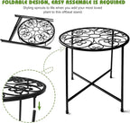 Plant Stand Indoor Outdoor, 2 Pack 15" Tall Flower Pot Stand, Round Metal Corner Plant Stand for Flower Pot, Rustproof Flower Plant Holder for Home, Garden, Patio, Plant Lovers, Housewarming