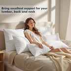 MIULEE Throw Pillows Inserts, 14x36 Inch 100% Virgin Fiber Filling Bed Couch Pillows
