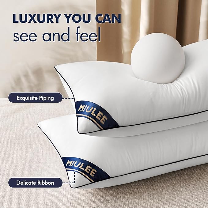 MIULEE Euro Pillows 28x28 Throw Pillows Set of 2 Premium Down Alternative Inserts Square Decorative Inserts Stuffer for Sofa, Couch