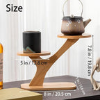 2 Tiered Desk Plant Stand Bamboo Tree Plant Shelf Tabletop Succulent Herb Stand Desktop Plant Stand Indoor Plant Rack for in Living Room Office Decoration (2 Tiered)
