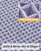 Upgraded Waffle Runner Rug Super Absorbent Non Slip Bath Mats for Bathroom Machine Washable Bathroom Runner Rug with Tassels, Ideal for Hallway Bedroom Laundry Room, 2' x 5' (24" x 60"), Purple