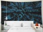 EMMTEEY Forest Tapestry for Bedroom & Ceiling Wall Art - Starry Night Sky with Dark Stars Aesthetic Wall Hanging Décor 80x60 Inch for Dorm Living Room