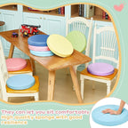 Juexica 8 Pcs Extra Thick Flexible Seating Floor Cushions Assorted Colored Floor Pillow Classroom Seat Cushions Soft Classroom Seating for Kids Learning Daycare School Chair(Macaron Color)