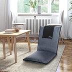 malu Extra Large Padded Floor Chair w/Back Support - Japanese Chair Meditation Cushion, Comfortable Folding Backrest, Removable Easy Wash Cover