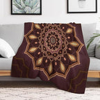Mandala Throw Blanket Indian Hippie Bohemian Art Floral Texture Ornamental Pattern Blanket for Sofa Bed Couch Chair Or Dorm 30"x40"