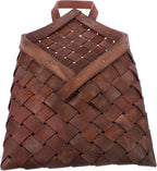 Ciieeo Woven Hanging Wall Basket Rustic Style Flat Wicker Storage Organizer for Kitchen and Home Decor 2.56 X 6.69 X 2.56 Inches