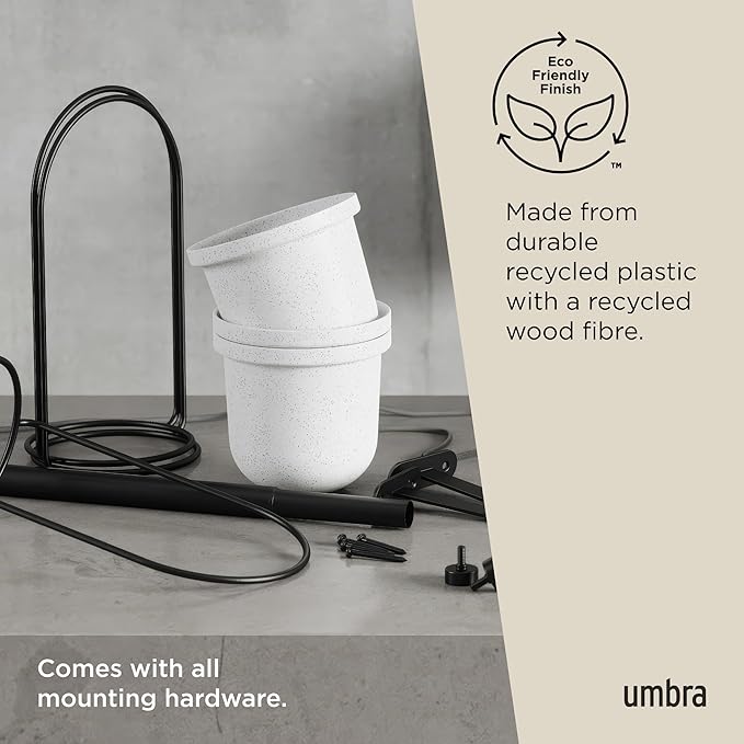 Umbra Triflora Hanging Planter, Set of 5, White (Pack of 3)