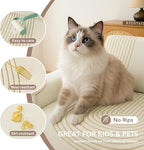 Boho Sofa Covers for 2 Cushion Couch, Chenille Sofa Slipcover for Pets Washable, L-Shape Sectional Loveseat Cover Soft Throw Blankets with Tassels(71x102,Arc Beige)