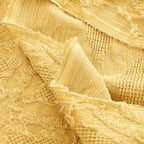 Simple&Opulence 100% Cotton Throw Blanket for Bed, Couch, Boho Textured Geometric Knit Woven Blanket with Tassels Soft, Lightweight Breathable Shabby Chic Farmhouse Decoration for All-Season(Yellow)
