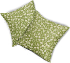 Lime Green Pillow Covers 18x18 Set of 2 Vintage Floral Rustic Old Style Cute Flower Print Decorative Outdoor Pillowcases Seasonal Farmhouse Throw Cushion Case Decor for Couch Sofa Bed