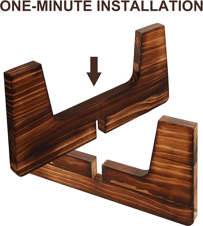Plant Stand Indoor, Short Plants Holder for 5-15 Inch Pot, Brown Wooden Flower Pot Stand for Indoor Plants, Small Single Floor Plant Stand, Wood, 2 PCS