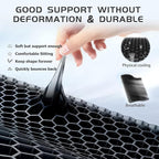 Gel Seat Cushion, Super Large (19x18x1.6inch) Gel Cushion Chair Pads with Non-Slip Cover for Home Office Car Seat Wheelchair, Soft Breathable Honeycomb Seat Cushion for Relieve Hip Pain