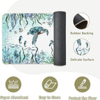 Sea Turtle Rugs for Kitchen Floor, Coastal Beach Anti Fatigue Mats for Kitchen Floor Non Slip, 2PCS Rubber Kitchen Mat, Washable Cushioned Carpet for Sink Laundry Christmas 15.7"×27.5" +15.7"×47"3.5mm