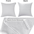 Thmyo 4-Pack 100% Cotton Comfortable Solid Decorative Throw Pillow Case Square Cushion Cover Pillowcase Sublimation Blank Pillow Covers DIY Throw Pillowcase(24x24 inch/ 60x60cm,Light Silver Grey)