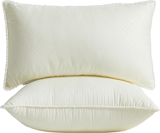12 x 20 Throw Pillow Inserts - Soft and Plush, Virgin Fiber Filling, Decorative Pillows for Couch Sofa Bed, Machine Washable - White, Pack of 2