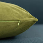 Euro Sham Covers 24x24 Chartreuse: Pack of 2 Cozy Soft Velvet Square Modern Luxury Decorative Throw Pillow Cases for Sofa Couch Living Room Bed Home Decor
