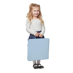 ECR4Kids SoftZone Floor Cushions, Square, Flexible Seating, Powder Blue, 6-Piece